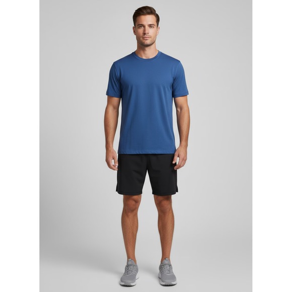 Lululemon Easyset Train Short Sleeve Men's Size L Blue Athletic Training Casual - Picture 1 of 8